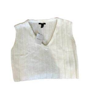 Forever 21 Ribbed Cropped Sweater Vest Top NWT